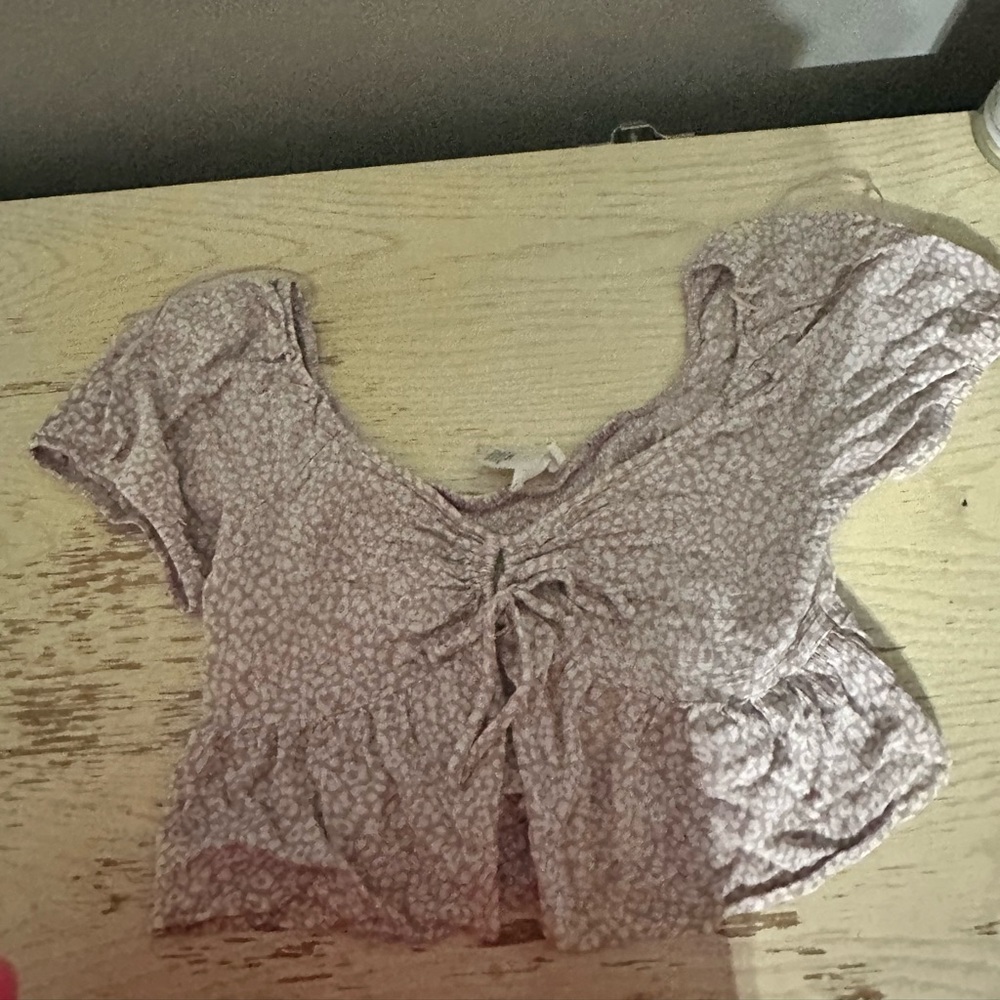 Boutique pink leopard crop top